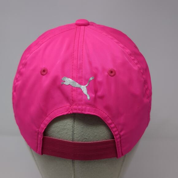 Puma Logo Fitted Hat Pink One Size Solid Stretch Outdoor Vent Holes - Picture 6 of 10